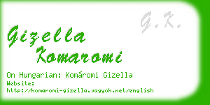 gizella komaromi business card